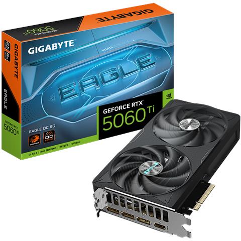 GeForce RTX 5060 Ti 8GB GDDR7 PCI Express x16 5.0 1 x HDMI 3 x Display Ports Eagle OC - Foto 1