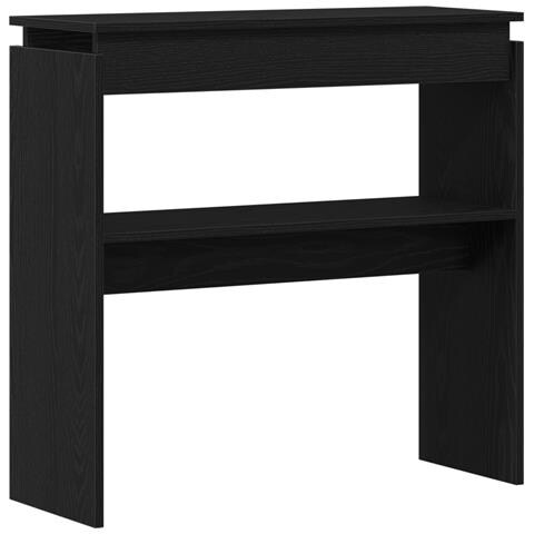 Tavolo Consolle  Nero Rovere 80x30x80 cm in Legno Ingegnerizzato - Foto 1