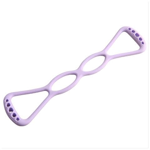 Fascia Elastica Yoga A 8 Per Stretching E Allenamento - Silicone, Portatile Purple - Foto 1