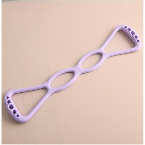 Fascia Elastica Yoga A 8 Per Stretching E Allenamento - Silicone, Portatile Purple - Foto 2