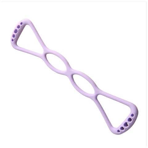 Fascia Elastica Yoga A 8 Per Stretching E Allenamento - Silicone, Portatile Purple - Foto 3