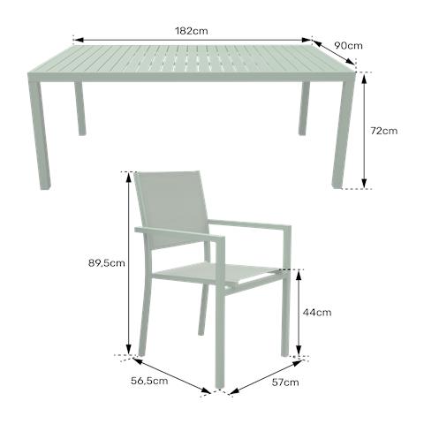Set Di Mobili Da Giardino Bari In Textilene Terracotta 8 Posti - Alluminio Terracotta - Foto 2