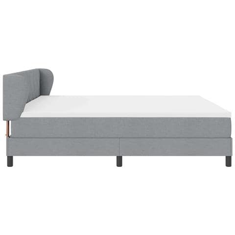 Letto box spring con materasso Grigio chiaro 200 x 200 cm - Foto 9