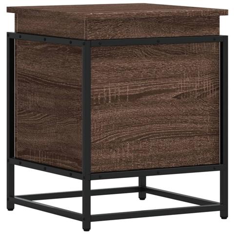 Contenitore con Coperchio Rovere Marrone 40x40x51,5 Truciolato - Foto 1