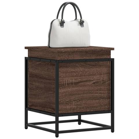 Contenitore con Coperchio Rovere Marrone 40x40x51,5 Truciolato - Foto 2