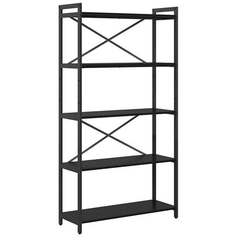 Libreria Rovere nero 80 x 30 x 153 cm Legno multistrato - Foto 1