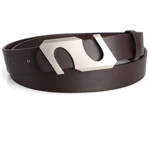 Elegante Cintura Con Fibbia A S - Cintura In Pelle Pu Con Fibbia A S In Lega Per Jeans E Abiti Coffee - Foto 3