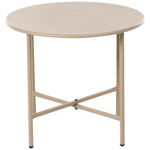 Tavolino Bistrot Ovaro 50 Cm 50 Cm Metallo Beige - Foto 2