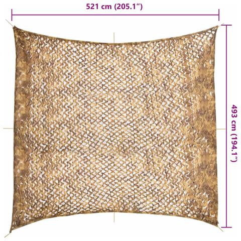 Rete Mimetica con Custodia di Conservazione 521x493 cm Sabbia - Foto 7