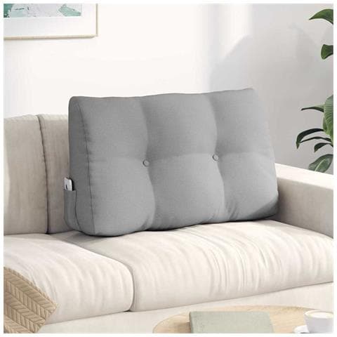 Cuscino per Schiena Grigio Nuvola 80 x 24 x 50 cm Tessuto - Foto 2