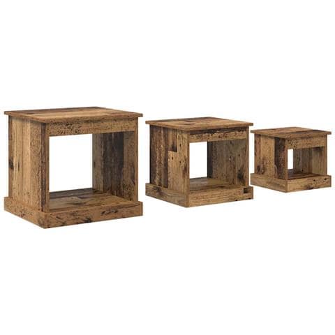 Tavolino da salotto 3 pcs Legno vecchio Legno multistrato - Foto 1