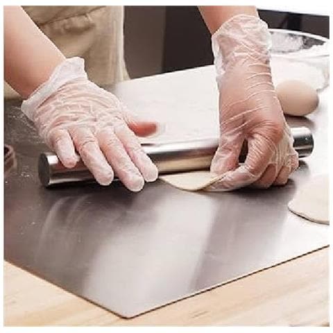 Tagliere Spianatoia Con Tarocco E Mattarello In Acciaio Inox Per Uso Alimentare - Varie Misure - Profondità 40 (l100 X P40 X 3cm) - Foto 6