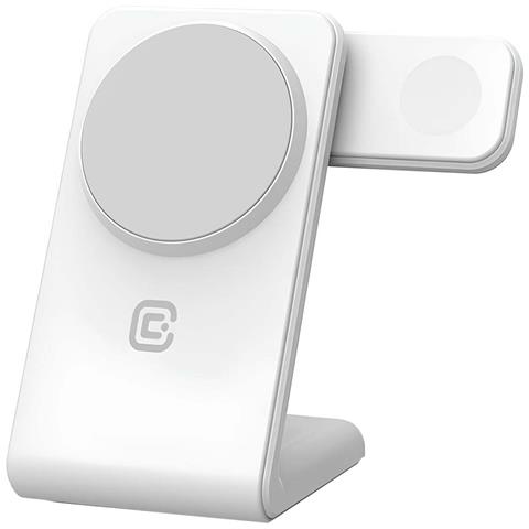 Caricatore Wireless 3-in-1 Per Iphone / Apple Watch / Airpods Modello Magspot, Bianco - Foto 1