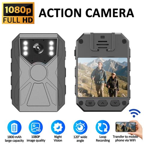V7 Hd Telecamera Portatile Da Corpo Action Camera Con Wifi E Scheda Tf Da 32gb - Foto 2