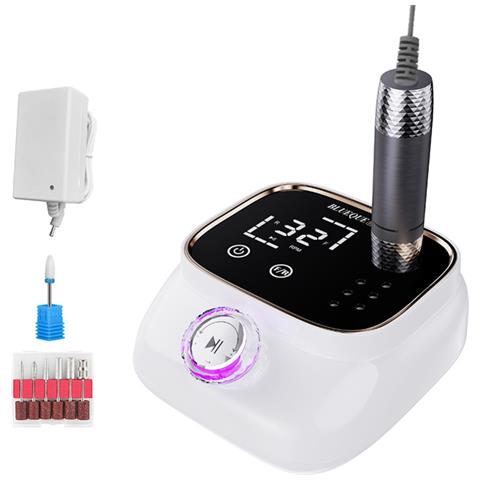 Fresatrice Elettrica Professionale Per Unghie 45000rpm Con Funzione Di Memoria White - Foto 5