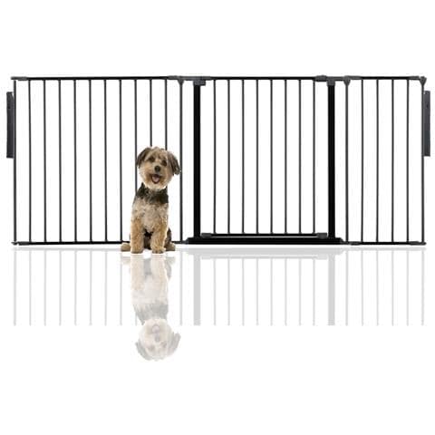 Bettacare Barriera Per Animali Domestici Premium Multipannello, Fino A 200cm Di Larghezza, Nera, 70cm Di Altezza - Foto 1