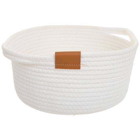 Cestino In Cotone Bianco D32,5x13 - Foto 1