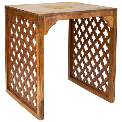 Sgabello In Legno E Metallo 45x45x53h Cm - Foto 1