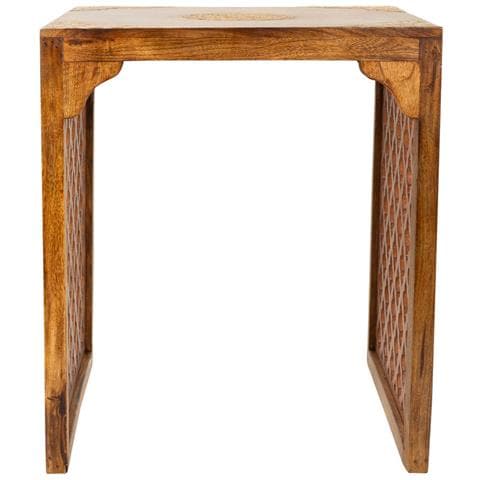 Sgabello In Legno E Metallo 45x45x53h Cm - Foto 2