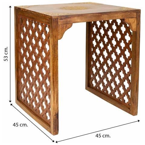 Sgabello In Legno E Metallo 45x45x53h Cm - Foto 7
