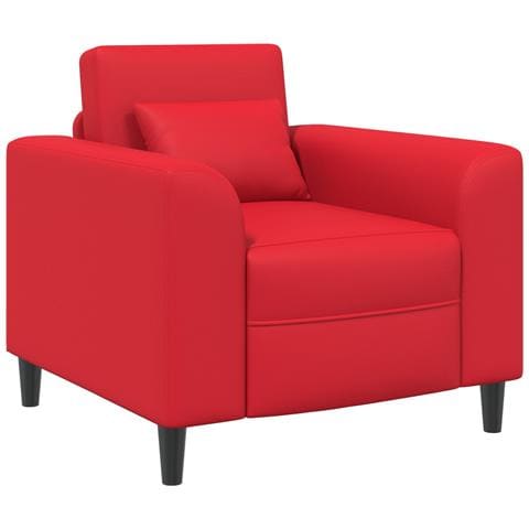 Poltrona Rosso Similpelle - Foto 1