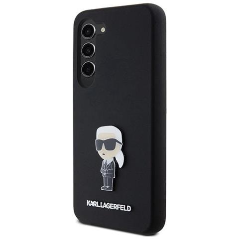 Samsung Galaxy S23 - Custodia In Silicone Nera Ikonik Metal Pin Di Karl Lagerfeld - Foto 2