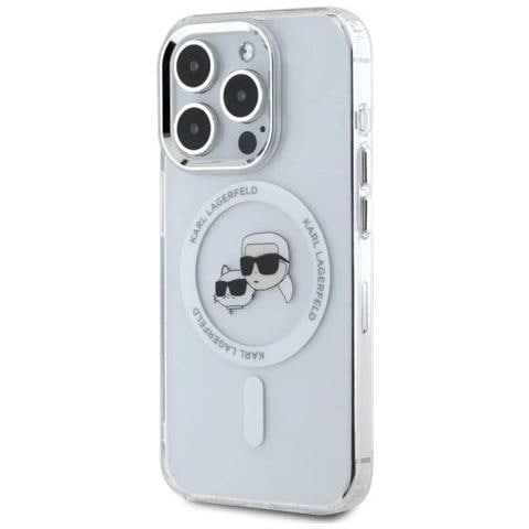 Karl Lagerfeld Iml Metal Karl&choupette Custodia Magsafe Per Iphone 15 Pro - Bianca - Foto 1