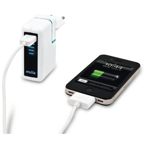 ONE BATTERY - Alimentatore 1 USB da muro con batteria e cavo - Foto 1