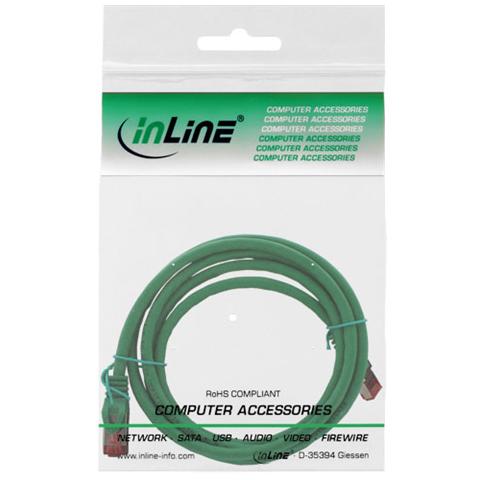 cavo patch per rete dati lan cat. 6, 2x rj45, doppia schermatura sftp (pimf) , halogenfree, colore verde, 2m - Foto 2