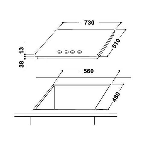 Piano Cottura THP752IX / I a Gas 5 Fuochi Gas Colore Acciaio Inox - Foto 2