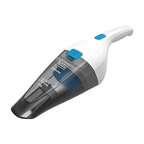 Black+Decker NVC115JL-QW Aspiratore ricaricabile senza cavo, 5.4Wh, 3.6 V, Capacità contenitore 325 ml, Bianco - Foto 1