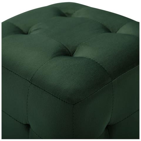 Comodini 2 Pz Verde 30x30x30 Cm In Tessuto Vellutato - Foto 2