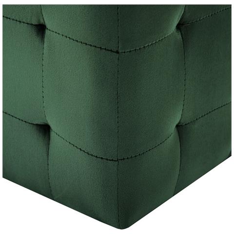 Comodini 2 Pz Verde 30x30x30 Cm In Tessuto Vellutato - Foto 6