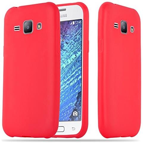 Custodia Compatibile Con Samsung Galaxy J1 2015 In Candy Rosso - Coperchio Protettivo In Silicone Tpu Flessibile - Foto 1