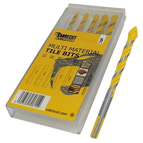 Sctba5 Multi-material Tile Drill Bit Impostati Per Ceramica Marmo Granito Con Porcellana Resistente Storage Box - Foto 1