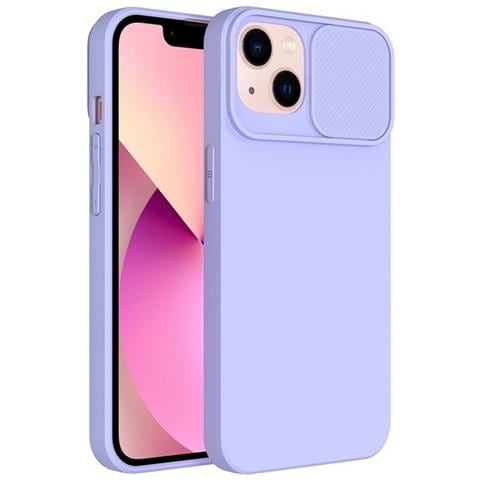Custodia Tpu Silicone Slide Cover Case Per Apple Iphone 13 Lilla - Foto 1
