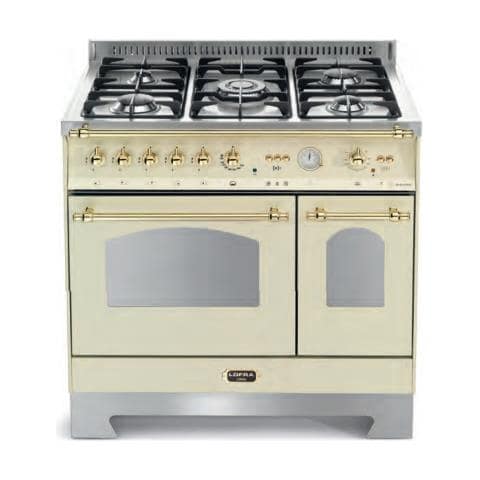 Cucina Elettrica RBID96GVGTE /CI 5 Fuochi a Gas 2 Forni Elettrici Multifunzione Dimensioni 90.5 x 90 cm Colore Avorio - Foto 1