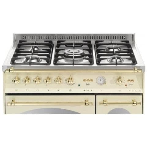 Cucina Elettrica RBID96GVGTE /CI 5 Fuochi a Gas 2 Forni Elettrici Multifunzione Dimensioni 90.5 x 90 cm Colore Avorio - Foto 2