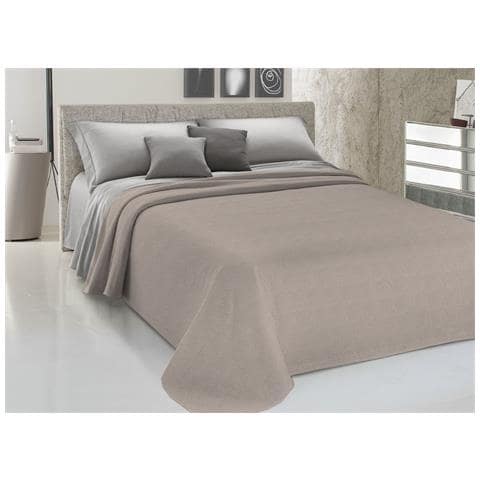 Copriletto Piquet Primavera Estate 100% Cotone Disegno Dublino Bon Bon Piazza E Mezza Beige - Foto 1