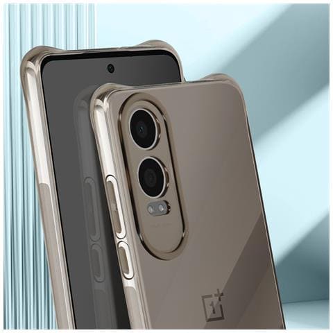 Cover Anti-urto Per Oneplus Nord Ce 4 Lite 5g Silicone Angoli Bumper, Nero Transparente - Foto 2