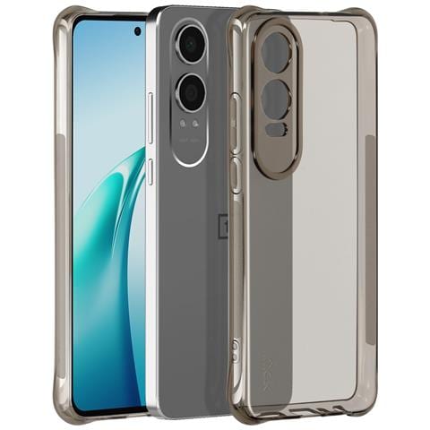 Cover Anti-urto Per Oneplus Nord Ce 4 Lite 5g Silicone Angoli Bumper, Nero Transparente - Foto 1