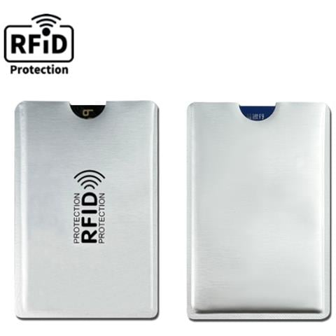 Porta Carte Con Blocco Rfid, Confezione Da 10 Silver - Foto 1