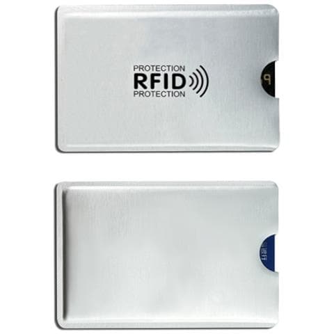Porta Carte Con Blocco Rfid, Confezione Da 10 Silver - Foto 2