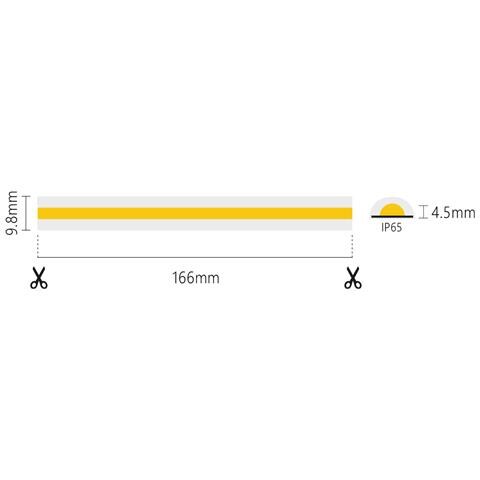 Striscia Led 20m Cob Ip65 Monocolore Da 14w /mt 220v - 6000k - Foto 2
