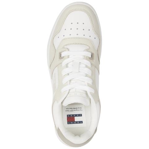 Retro Basket Tonal Logo Trainers Sneakers Pelle Scarpe Donna Beige Eu 37, En0en02483 Acg - Foto 3