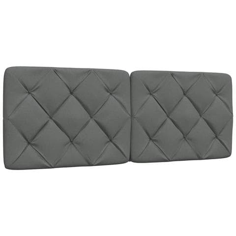Cuscino Testiera Grigio Scuro 140 Cm In Tessuto - Foto 1