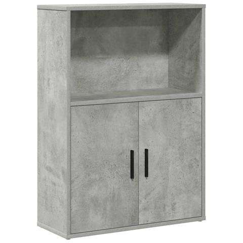 Libreria Grigio Cemento 60x24x85 Cm In Legno Multistrato - Foto 2