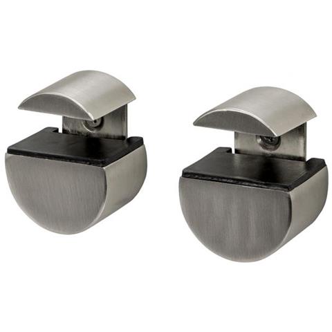 2 Pezzi - Coppia Di Reggimensole A Clips Supreme Mini-circle - In Nickel Spazzolato - Foto 1