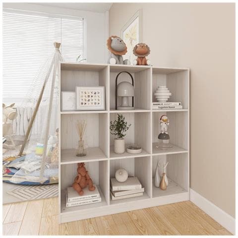 Lusso Casadino - Libreria/divisorio Bianco 104x33,5x110 Cm In Massello Di Pino - Foto 2