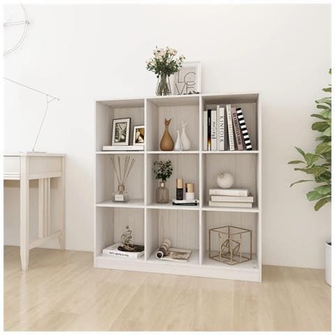 Lusso Casadino - Libreria/divisorio Bianco 104x33,5x110 Cm In Massello Di Pino - Foto 8